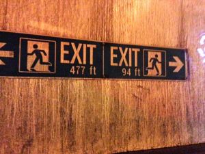 Exit stage right or left